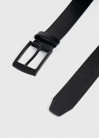 Faux leather belt Black