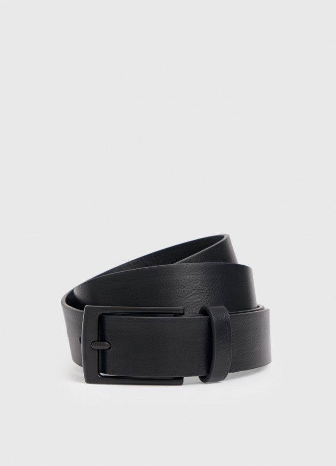 Faux leather belt Black