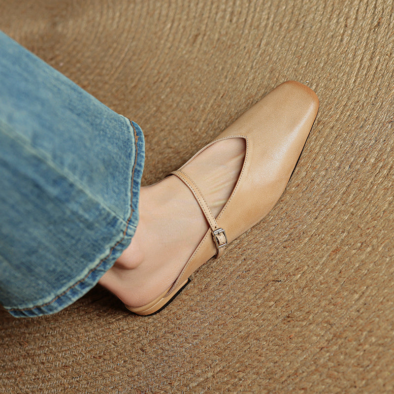 Marisol Genuine Leather Mules