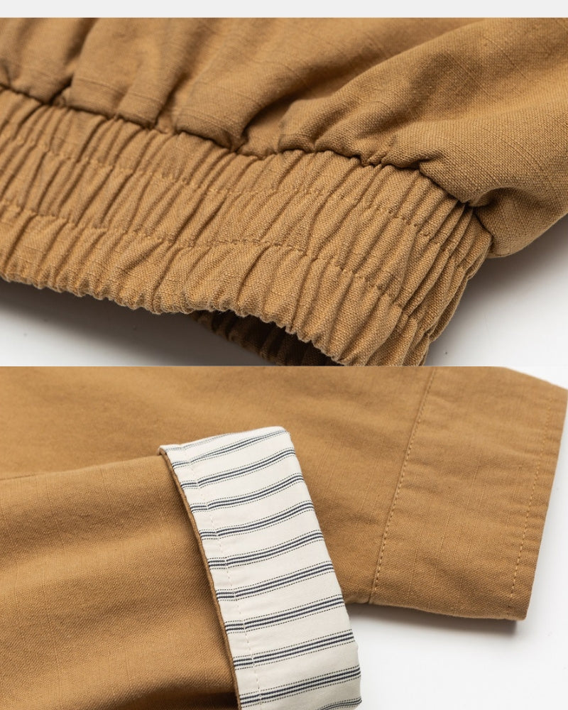 Striped Kraag Classic Zip‑Front Jacket