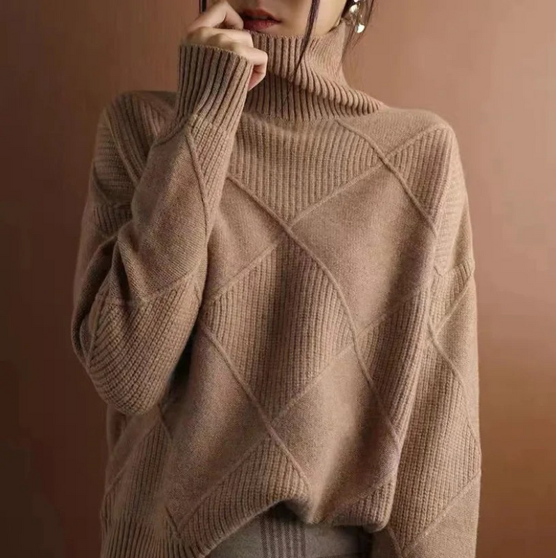 CALIANE — High Neck Knitted Sweater