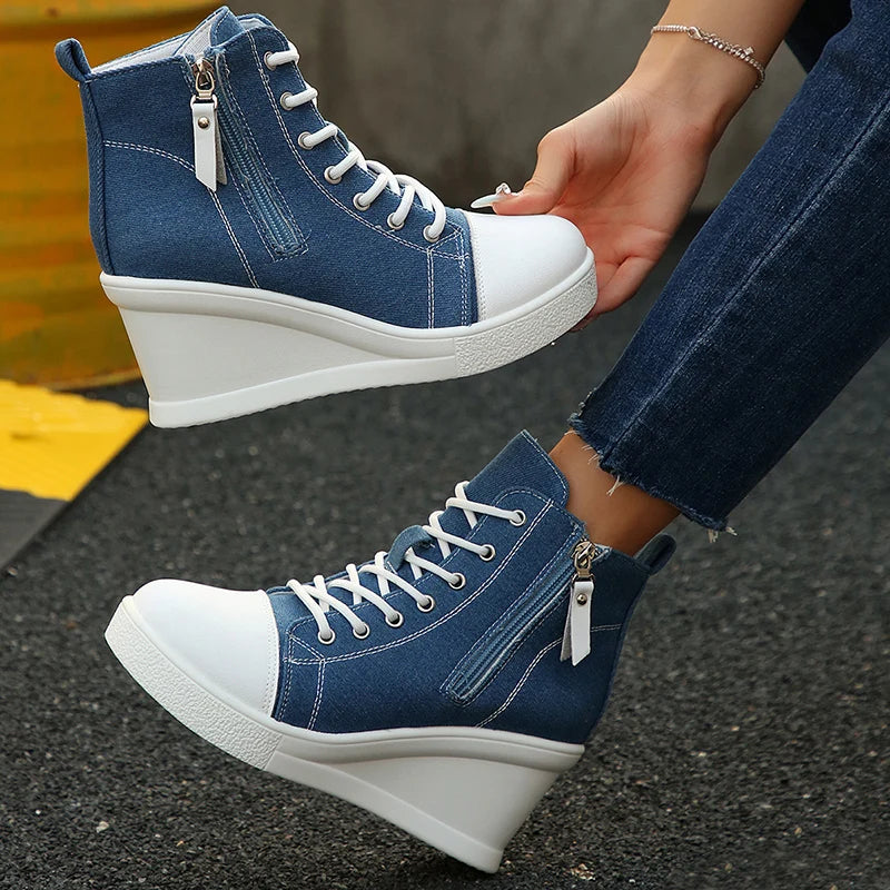 CERAWALK — Urban Wedge Sneakers