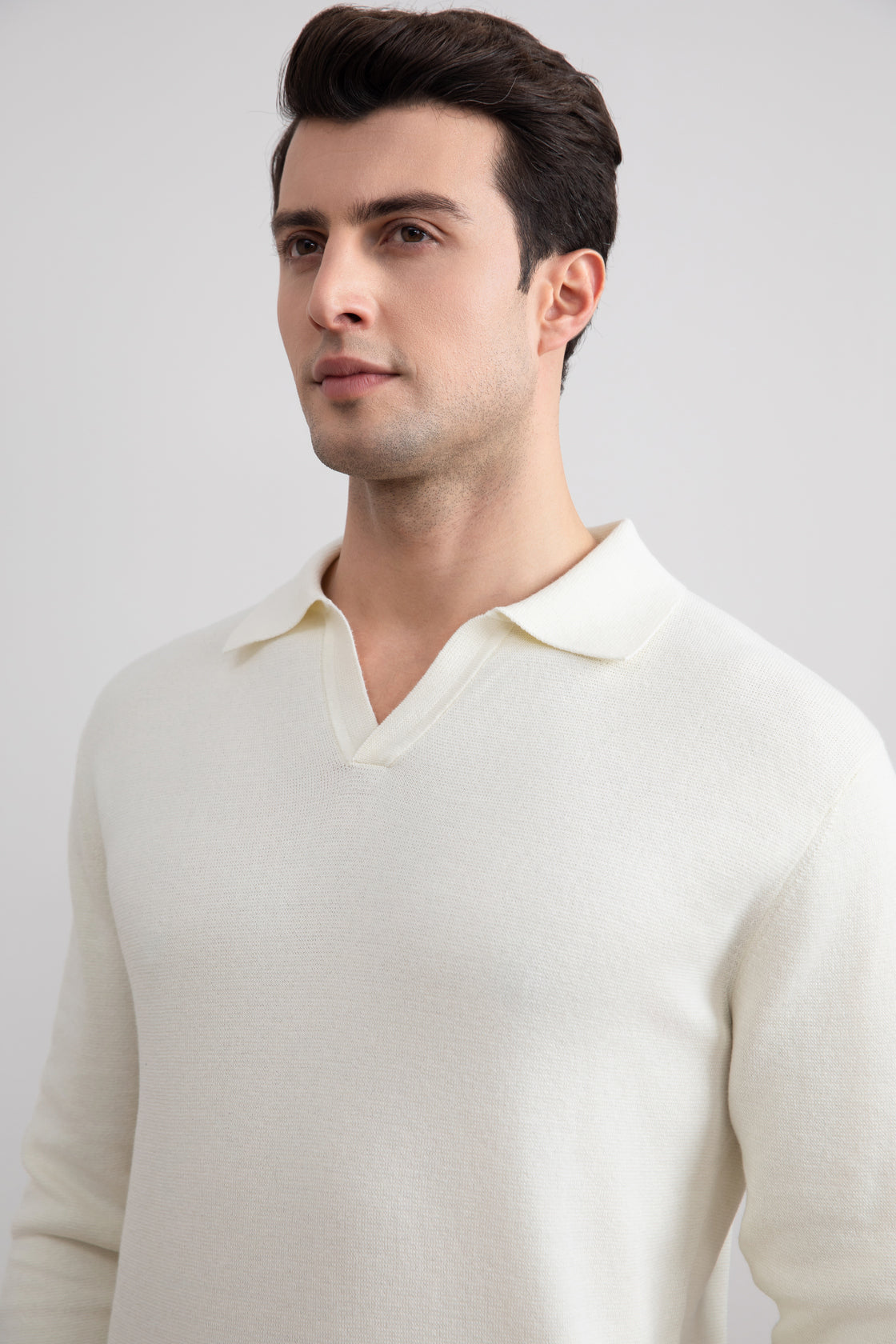 Off-White Open Polo with long sleeves