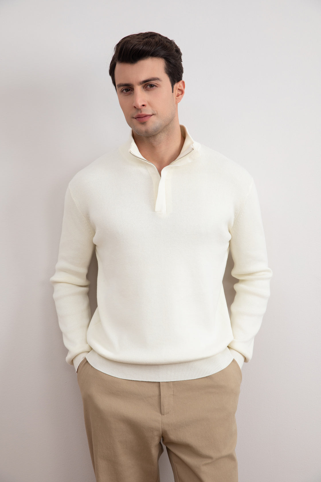 Panama Half-Zip Mock Neck Sweater