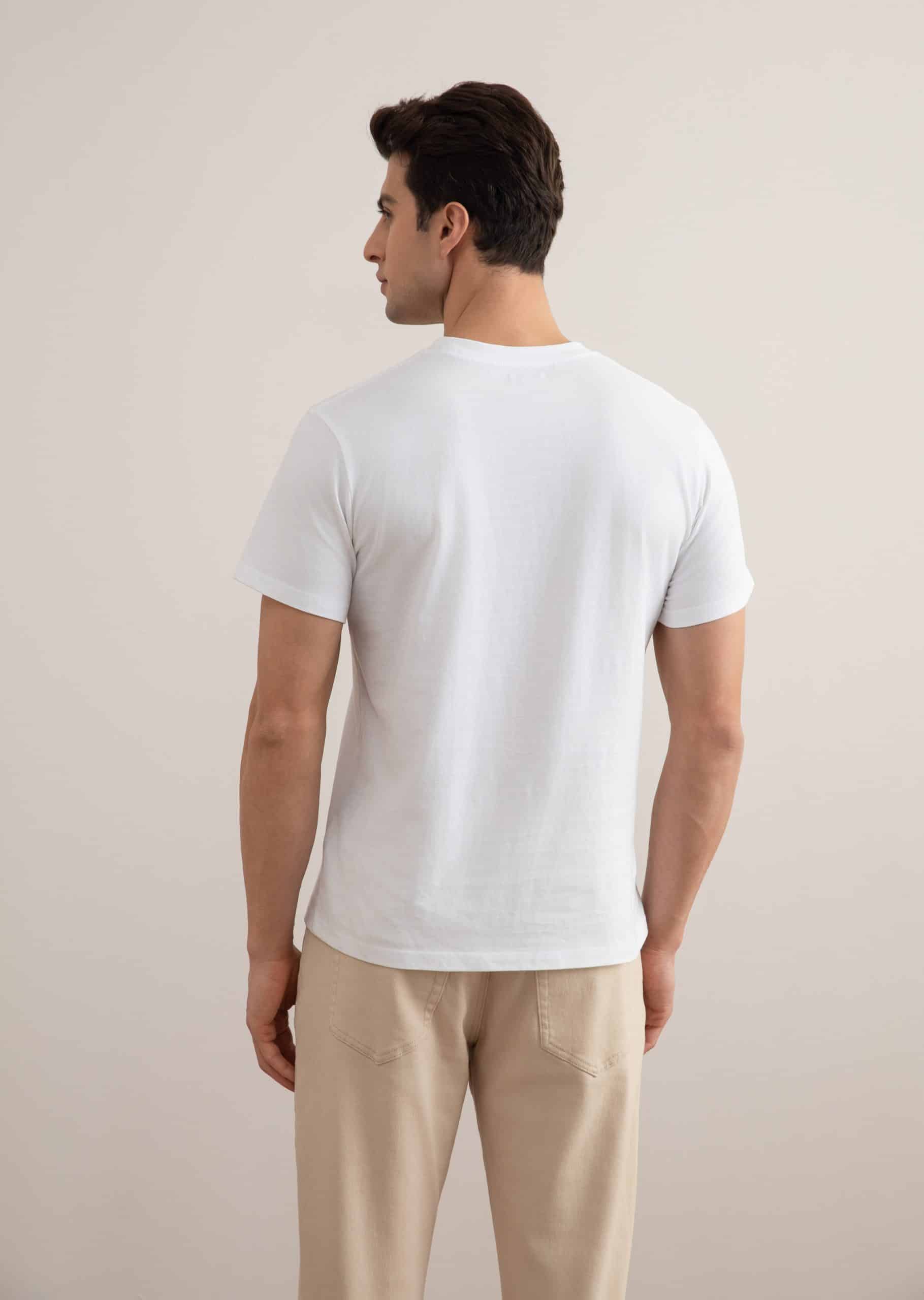 White Slim fit Crew-neck T-shirt