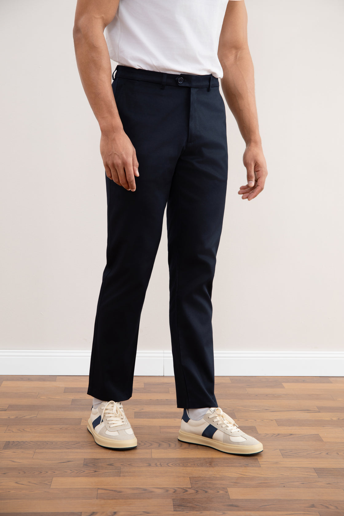 Navy Stretch Straight-Fit Chino