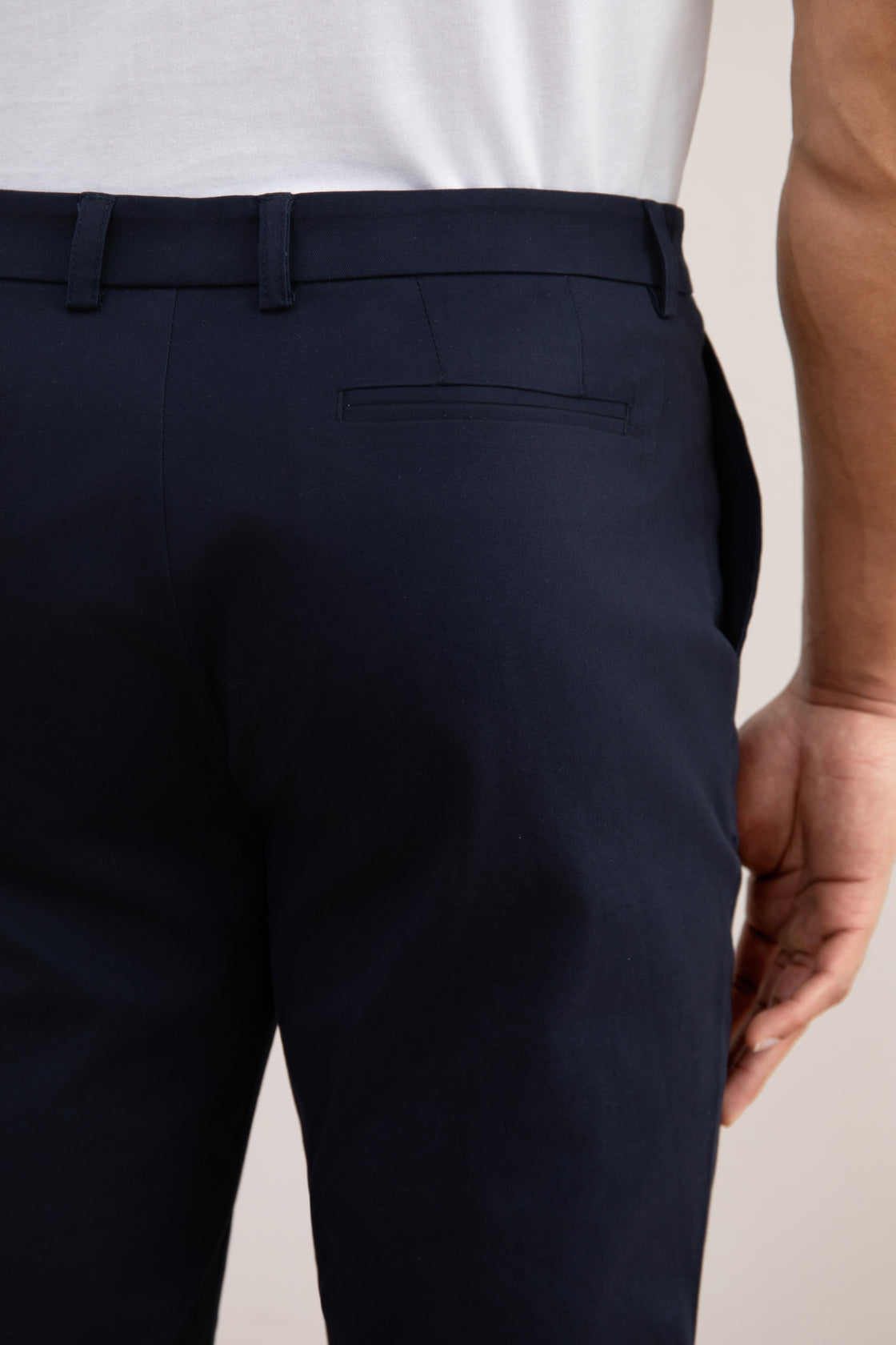 Navy Blue Straight-Fit Chino