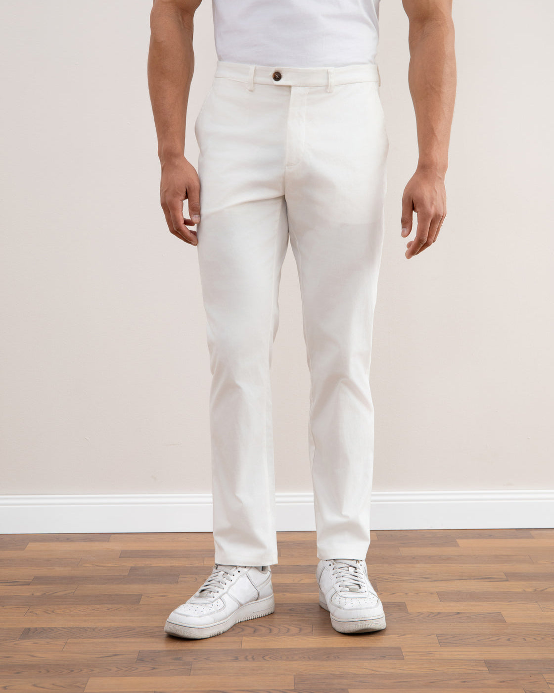 White Straight-Fit Chino