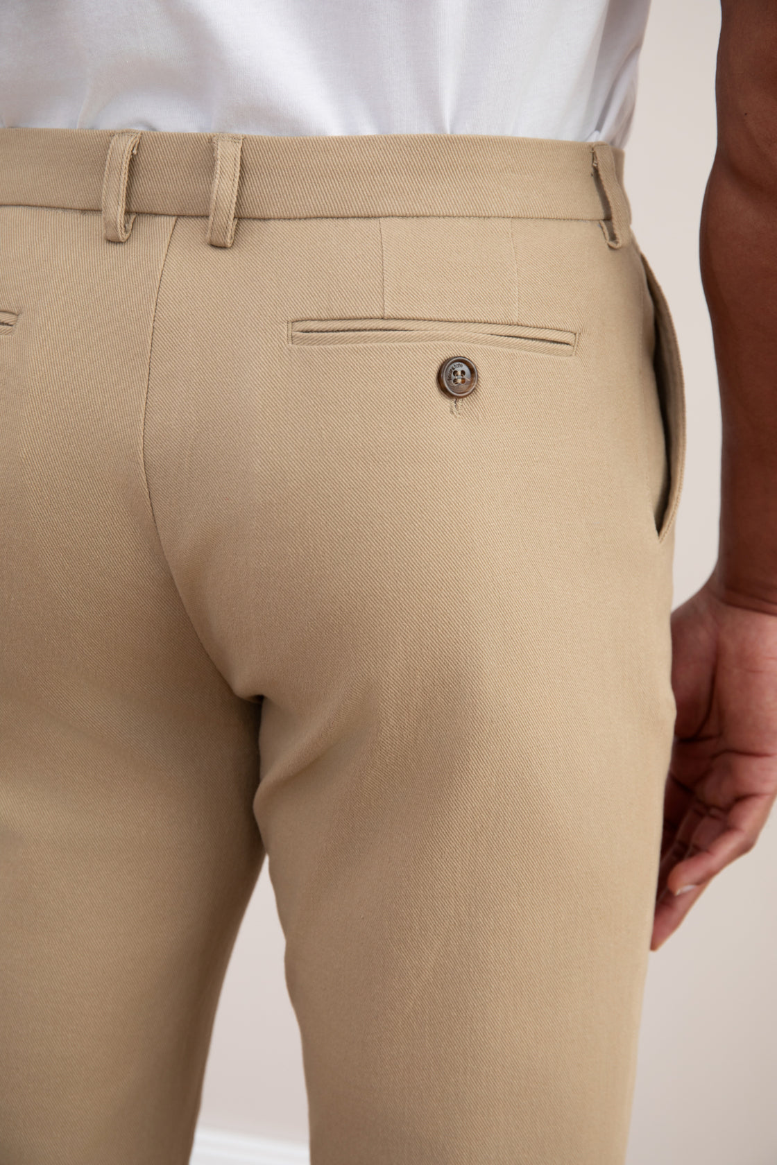 Tan Straight-Fit Winter Pants