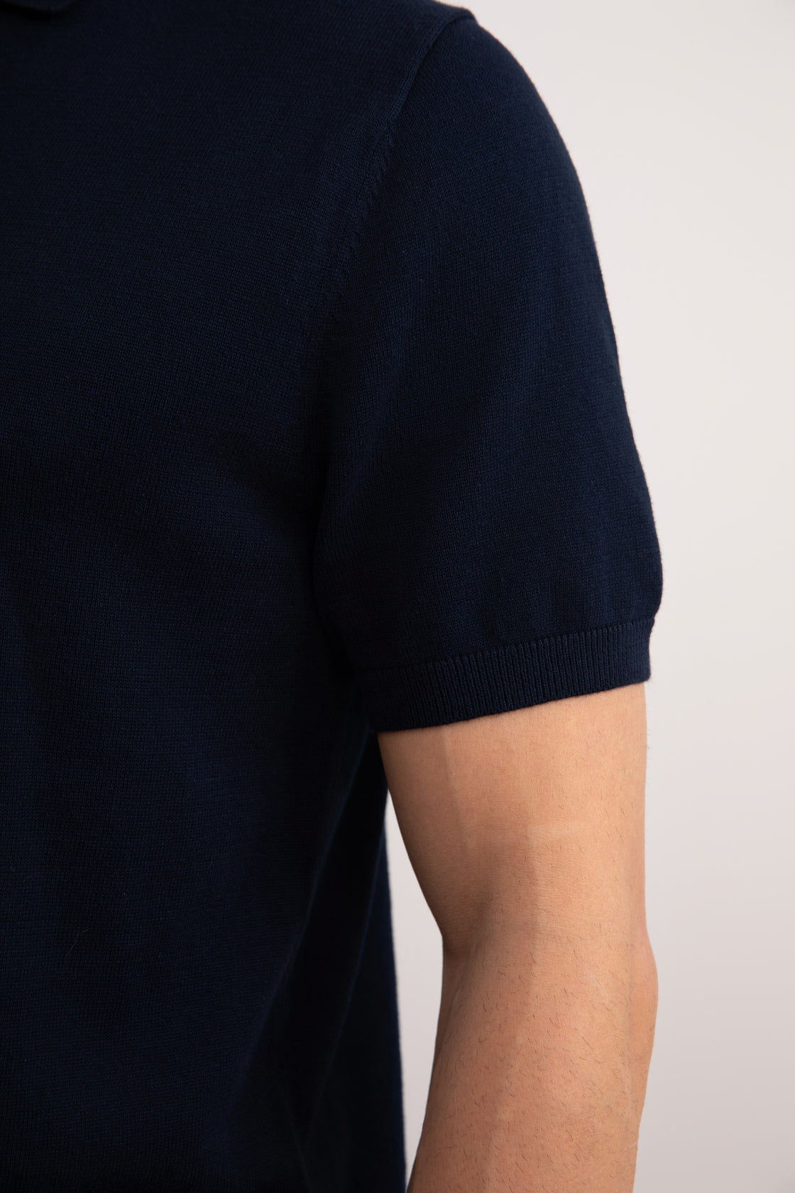 Navy Open Polo T-shirt