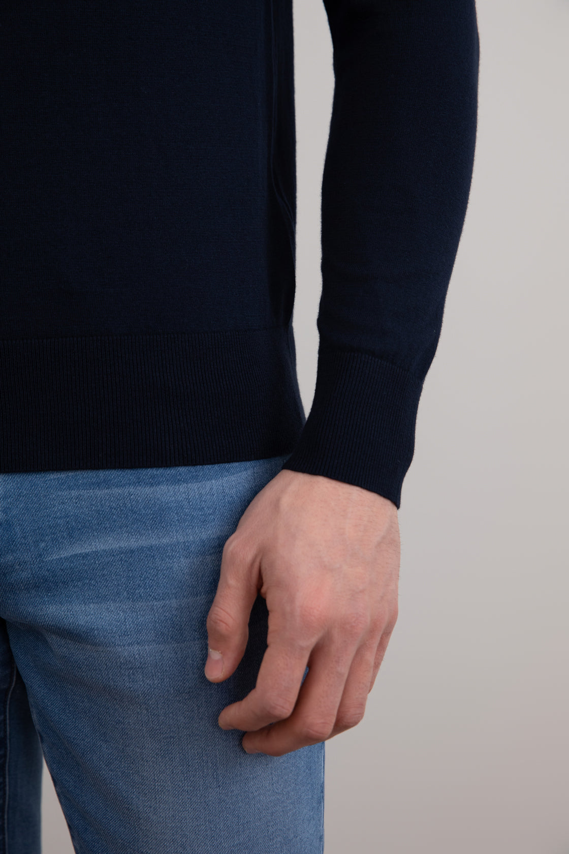 Navy Lightweight Crewneck Sweater