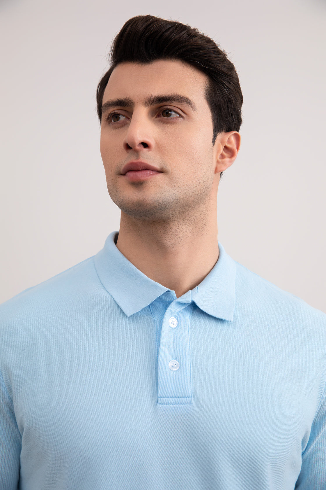 Ocean Blue Cotton-Piqué Polo Shirt
