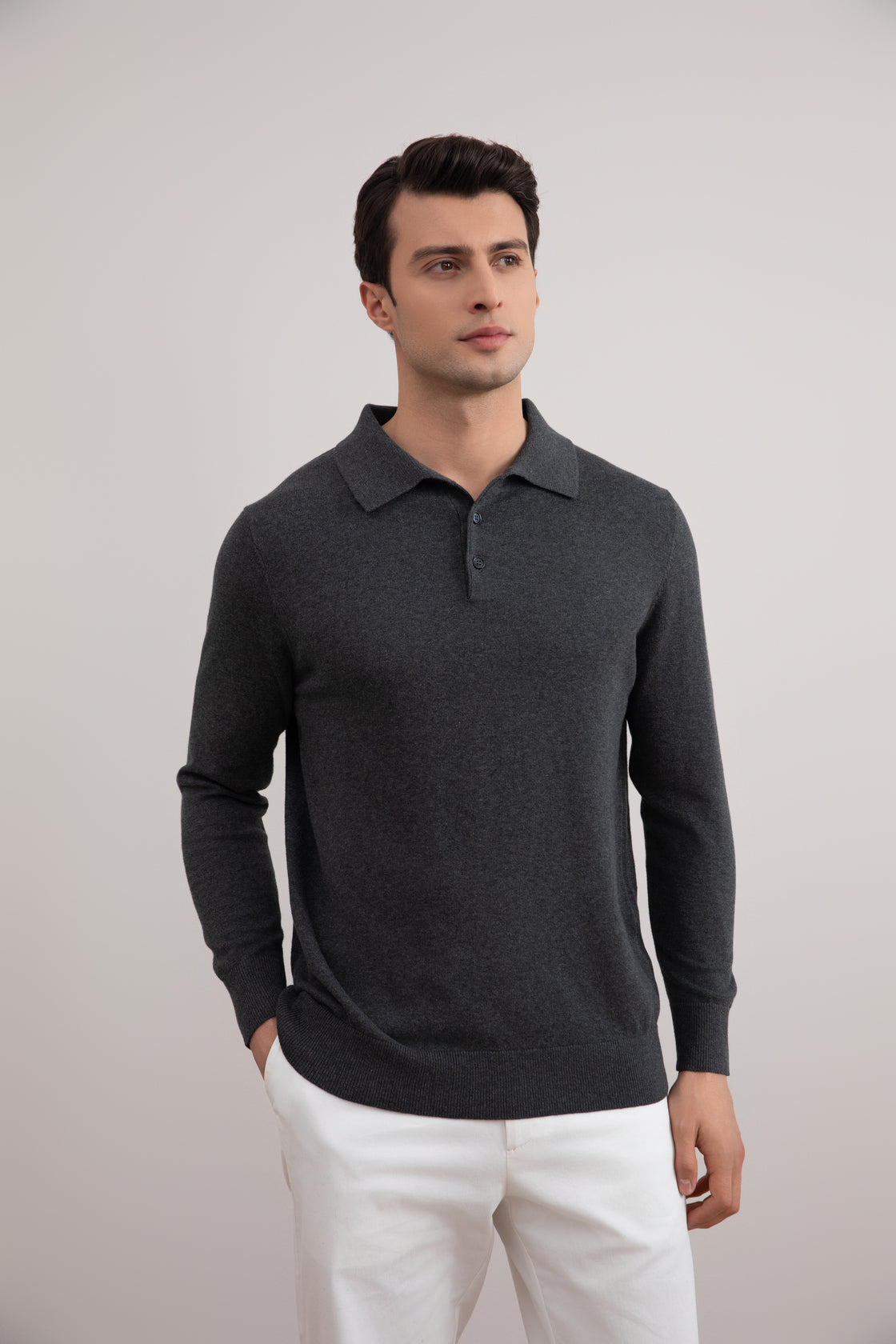 Polo classique anthracite