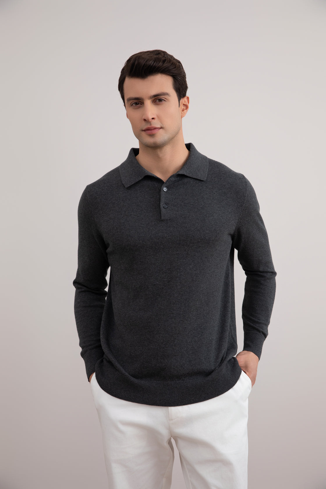 Polo classique anthracite