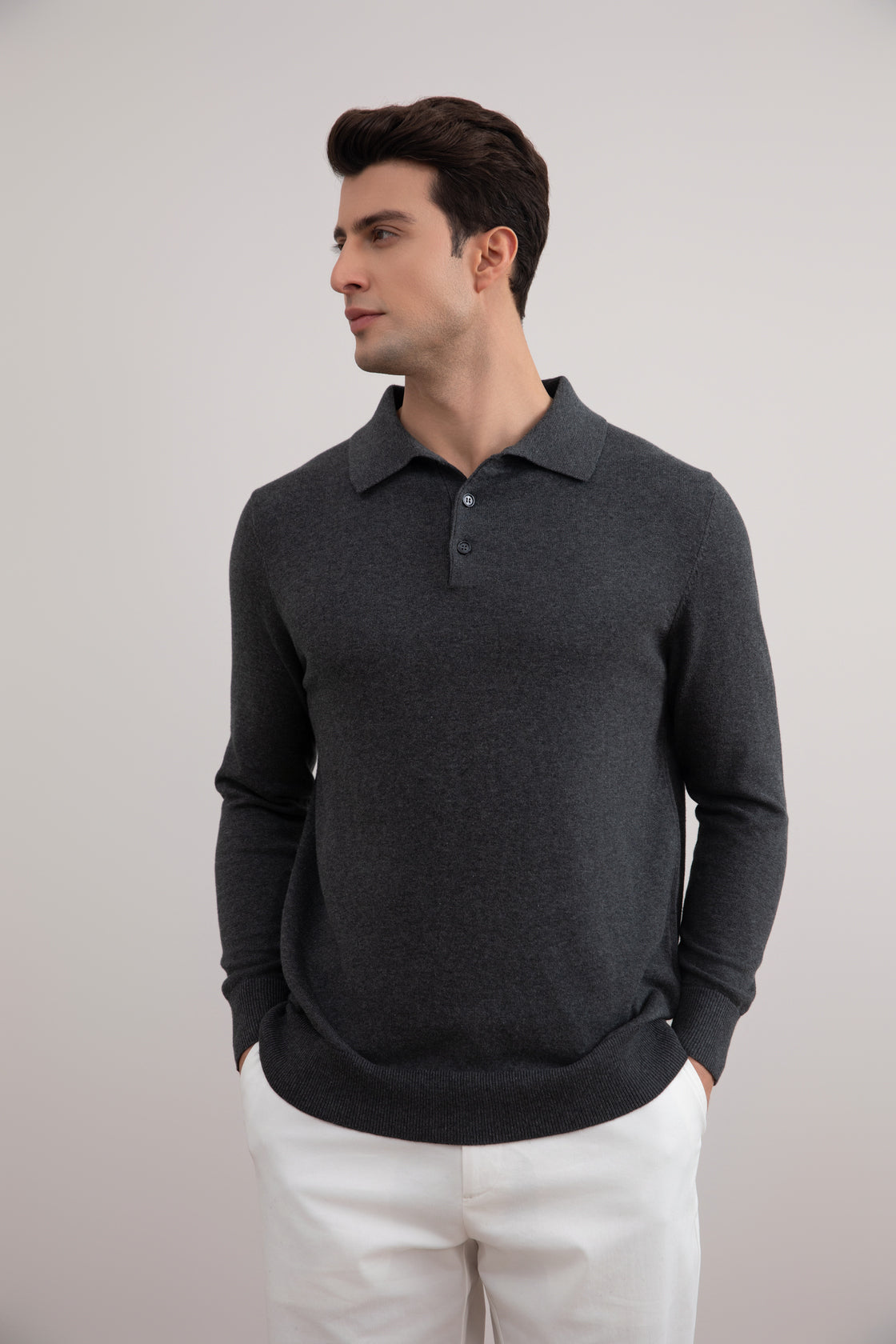 Polo classique anthracite