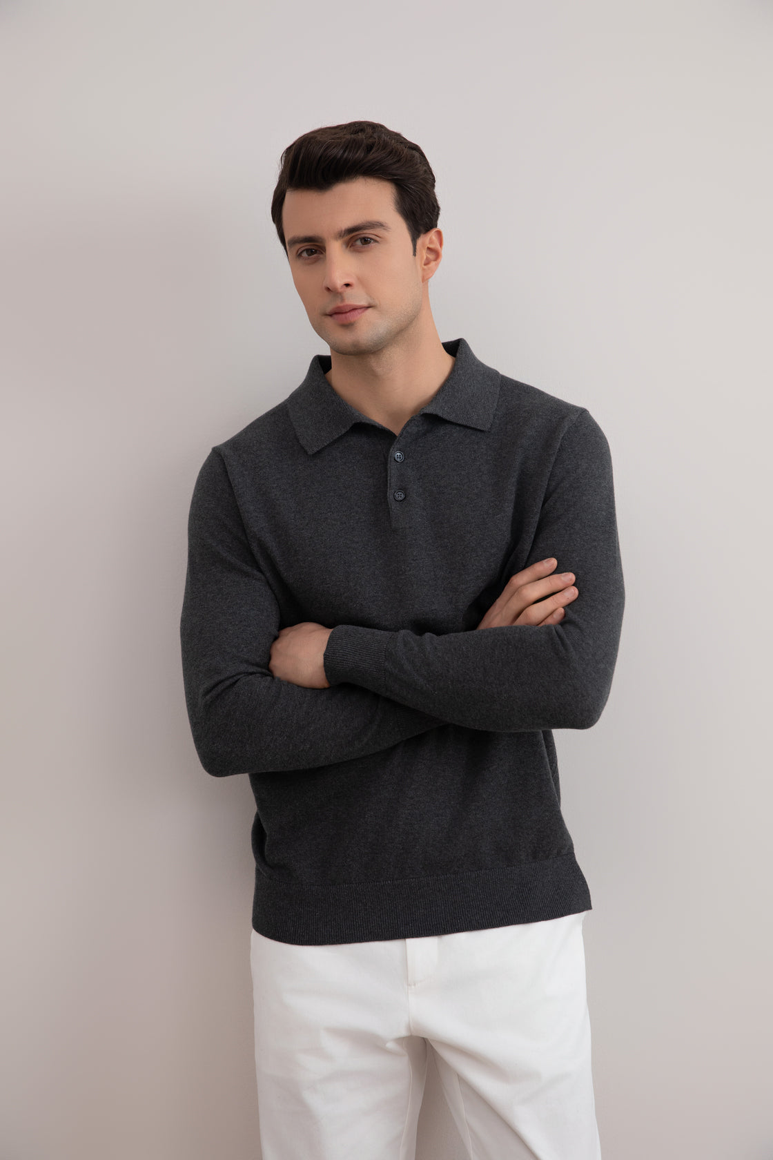 Polo classique anthracite