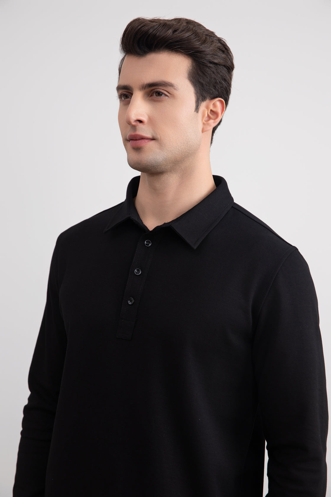 Black Jersey Polo Shirt