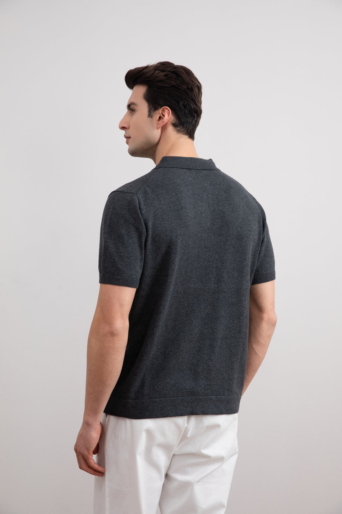 Charcoal Open Polo T-shirt