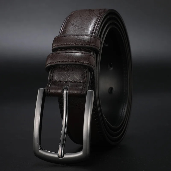 GRAYSON — Gunmetal Cowhide Belt