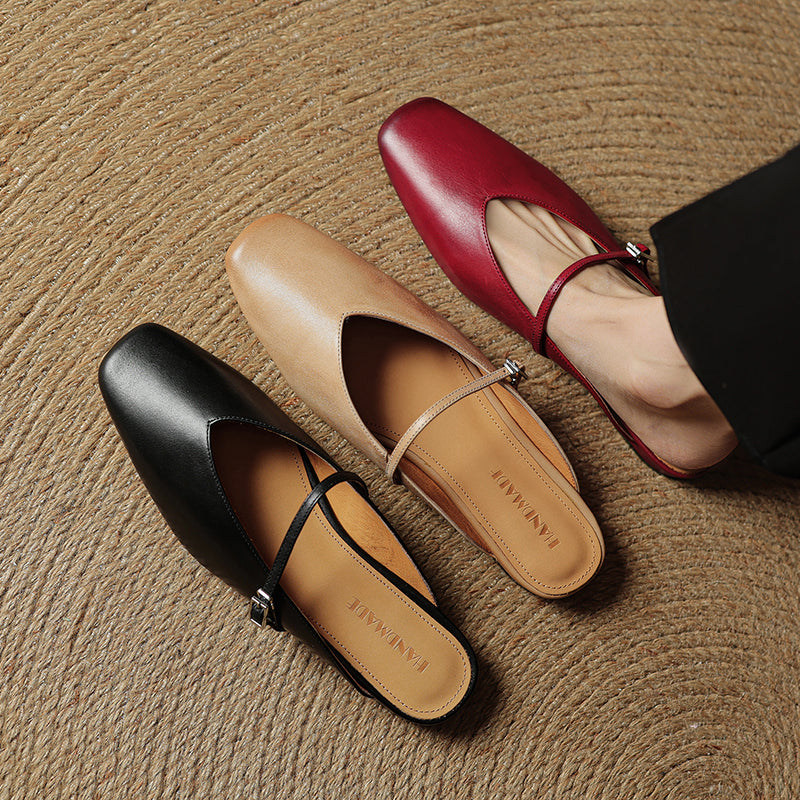 Marisol Genuine Leather Mules