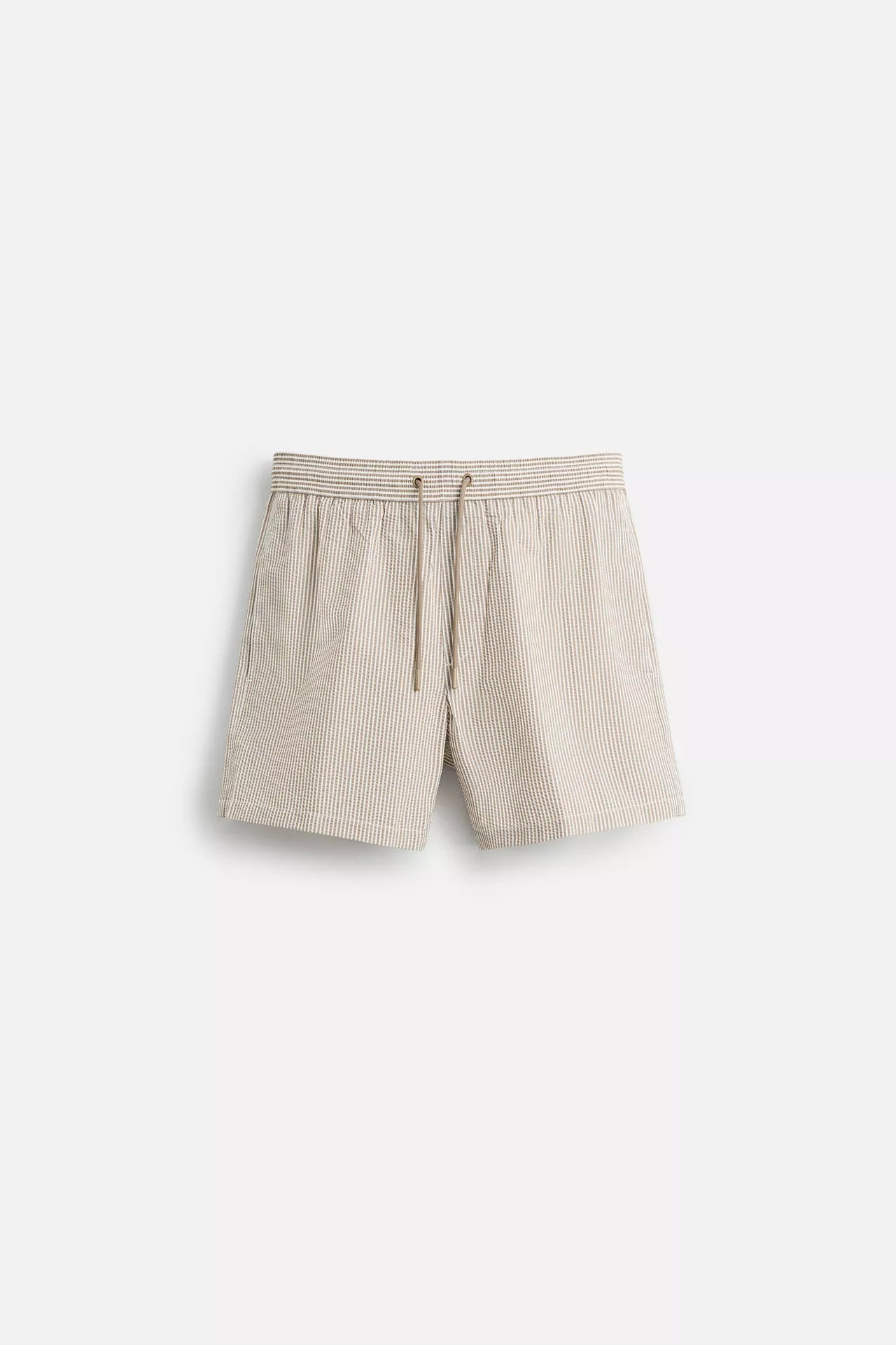 SEERSUCKER MID-LENGTH SWIMMING TRUNKS