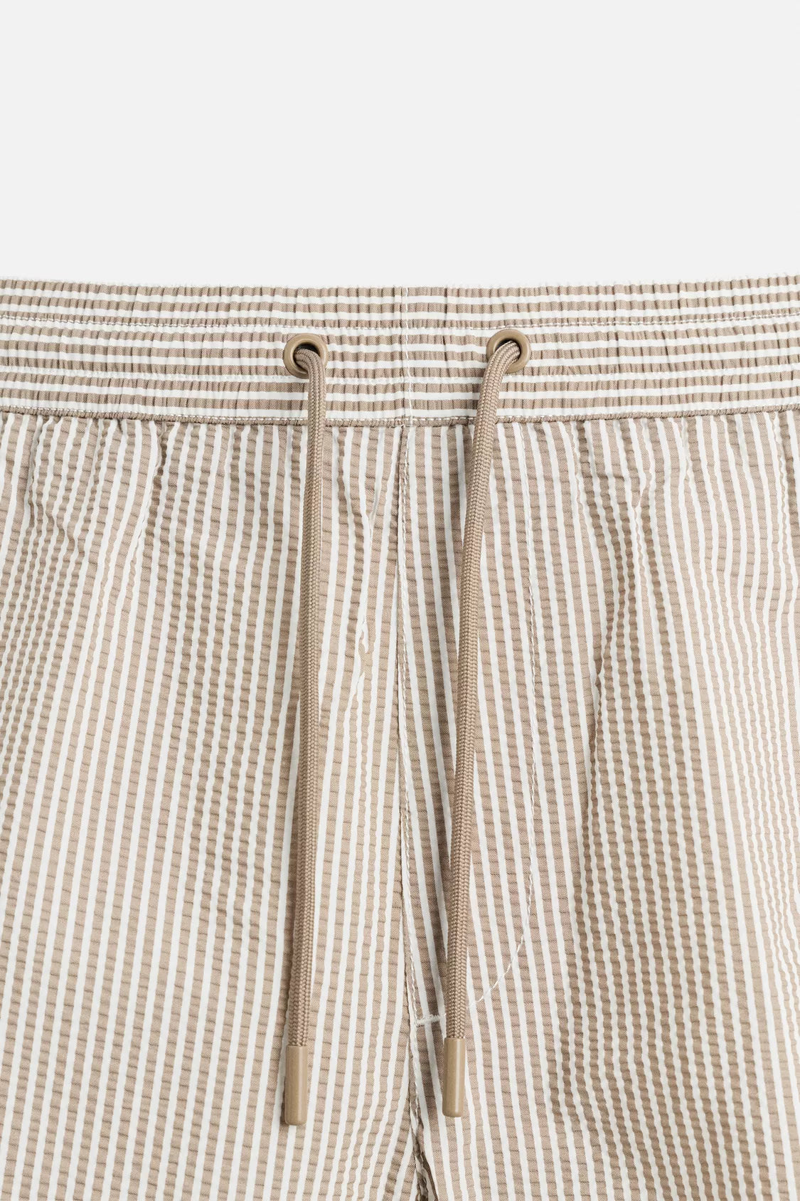 SEERSUCKER MID-LENGTH SWIMMING TRUNKS