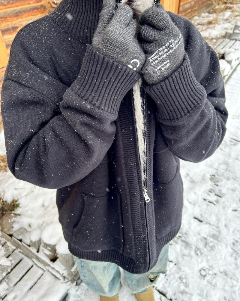 Veste utilitaire à col en fausse fourrure