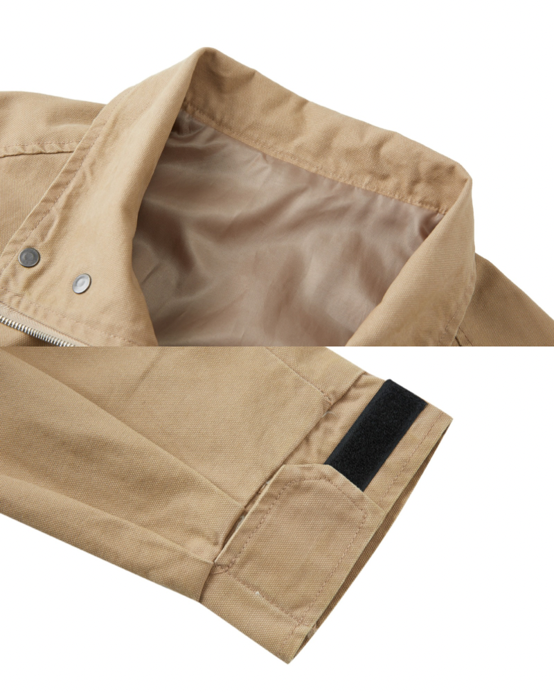 High‑Neck Utility Cotton Jacket