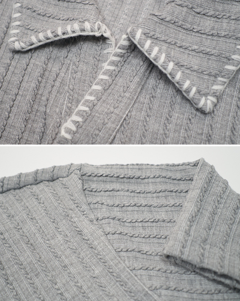 Polo en maille côtelée