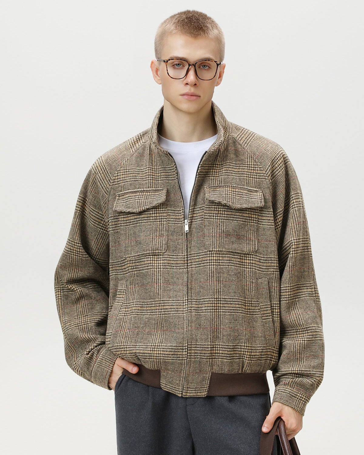 The Glen Plaid Zip Jacket