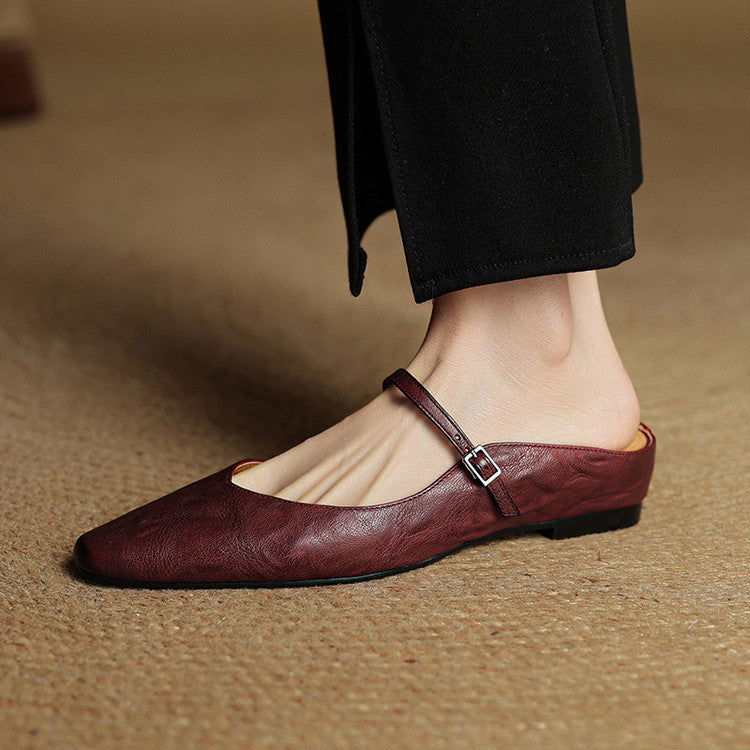 MIRELLE — Genuine Leather Mules