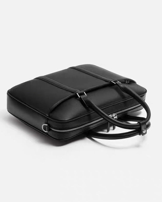 Structured Leather Briefcase