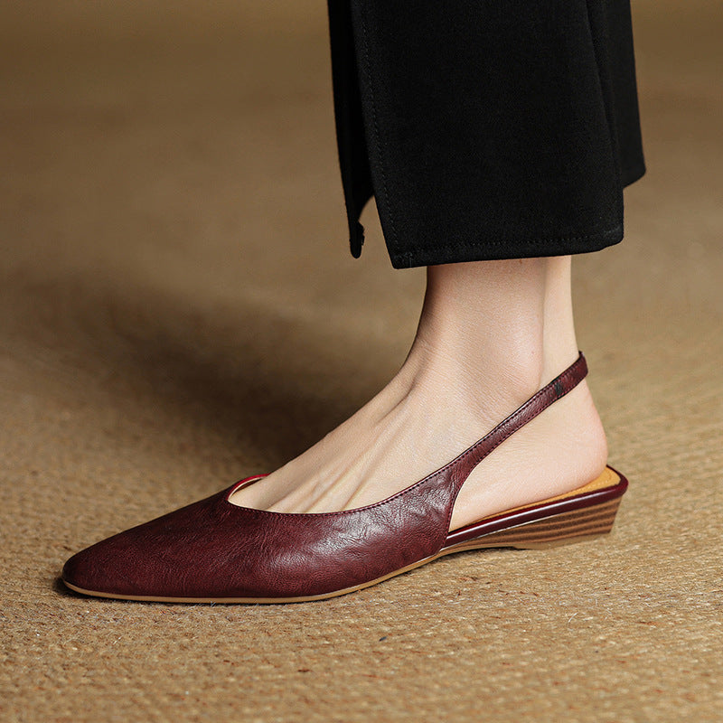 ALINZA — Leather Slingbacks