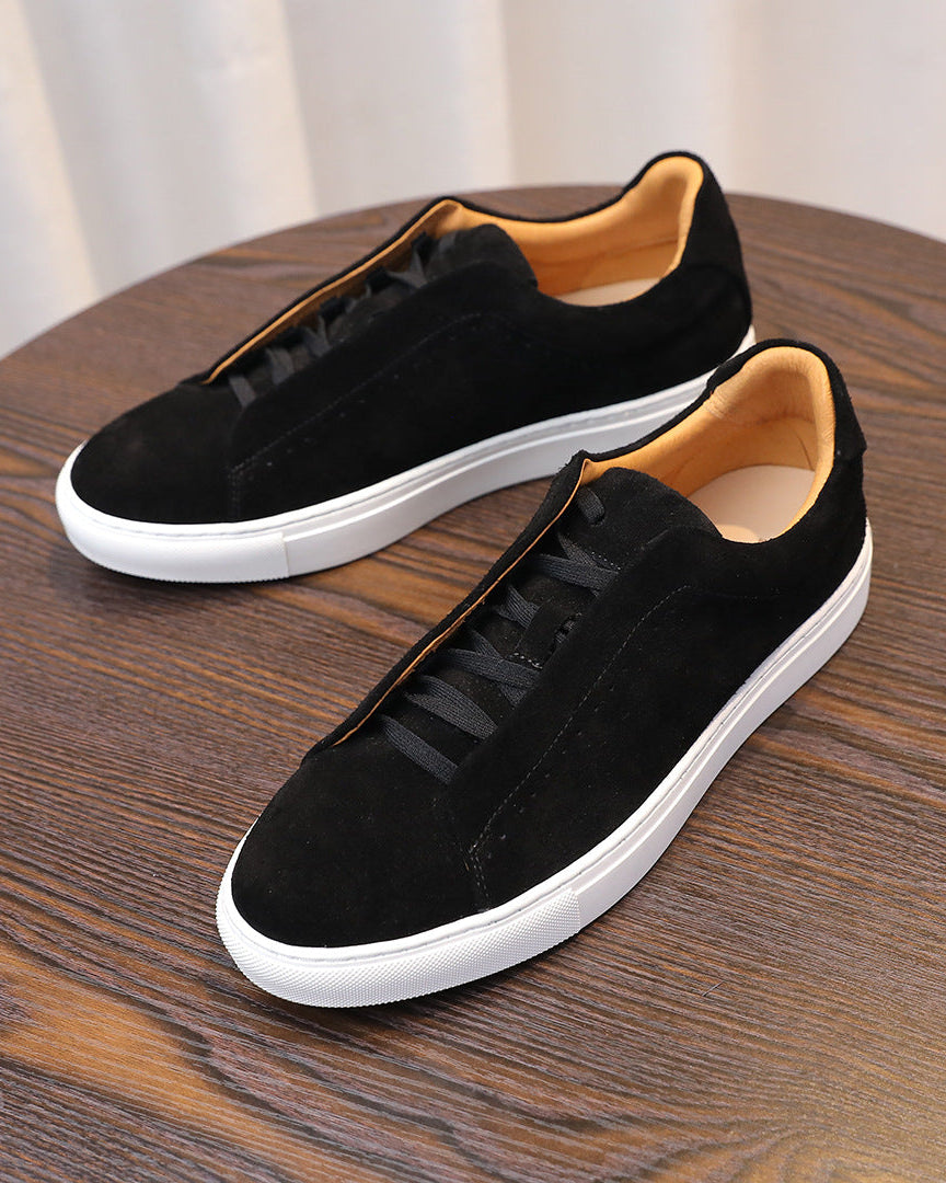 The Softey® Suede Low Sneakers - Black Night
