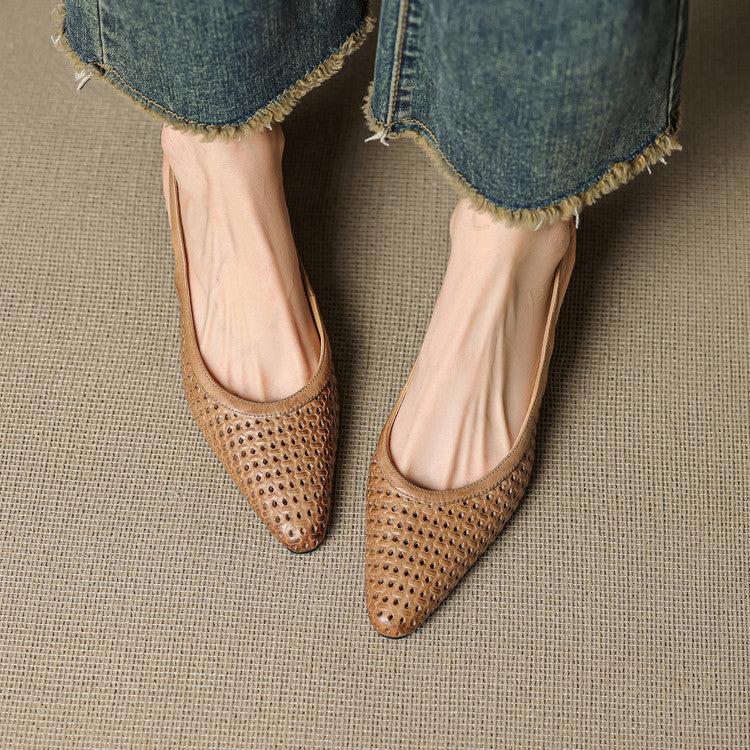 CALLIA — Woven Leather Slingbacks