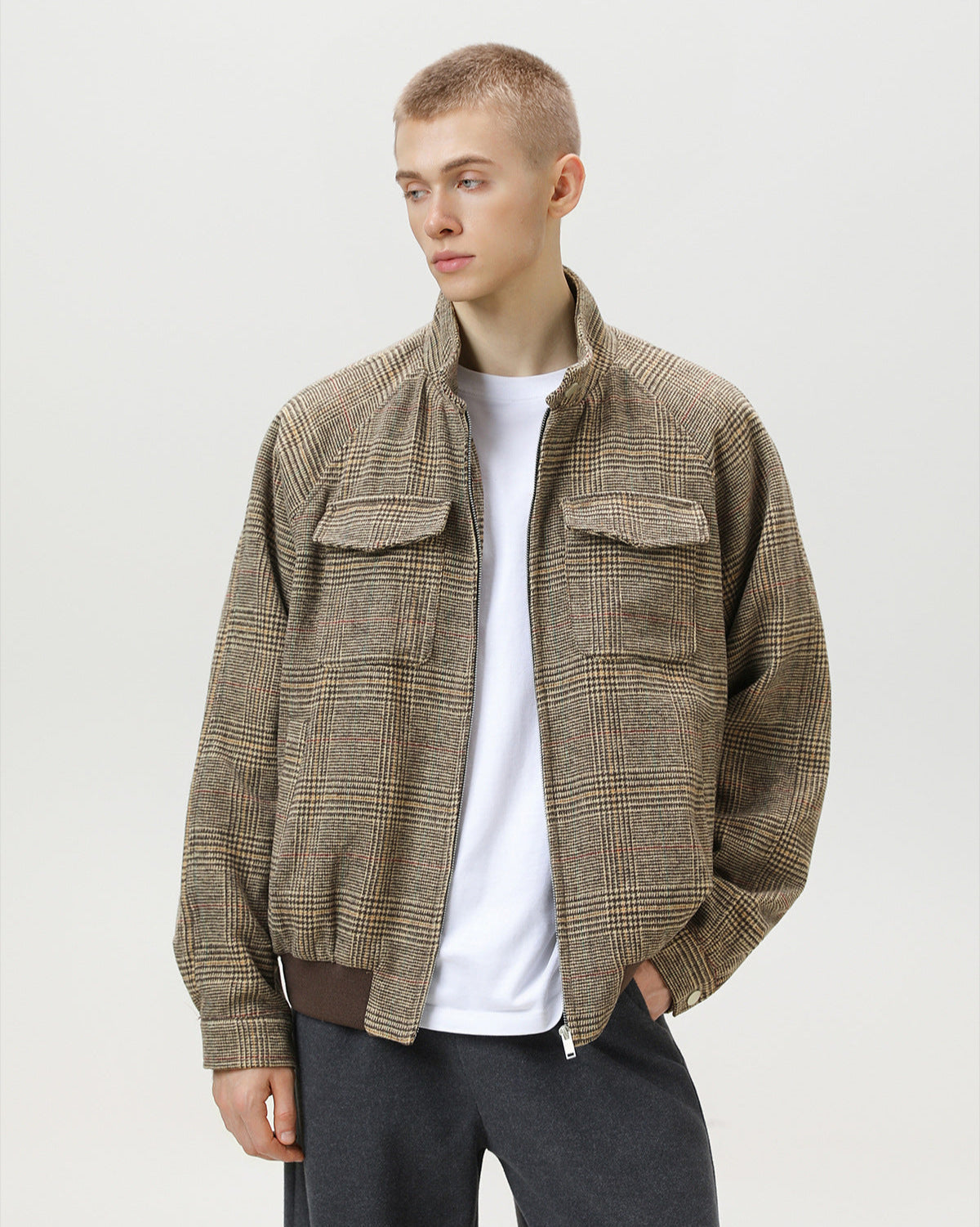 The Glen Plaid Zip Jacket