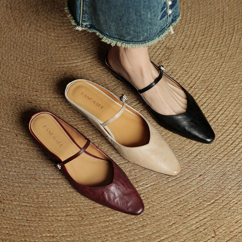 MIRELLE — Genuine Leather Mules