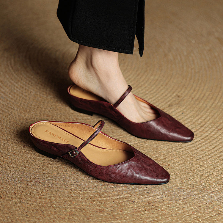 MIRELLE — Genuine Leather Mules