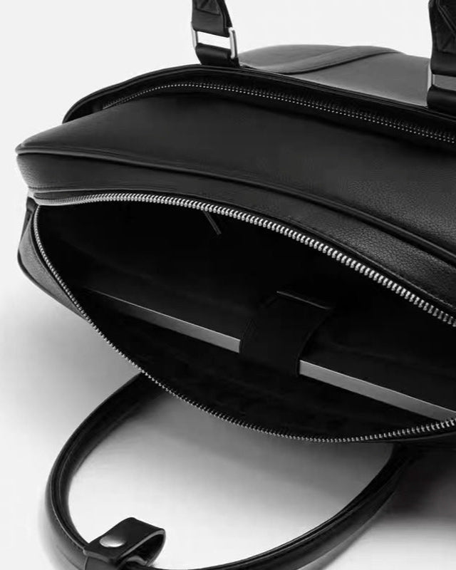 Structured Leather Briefcase