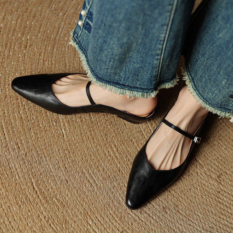 MIRELLE — Genuine Leather Mules