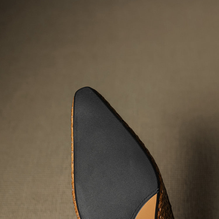 CALLIA — Woven Leather Slingbacks