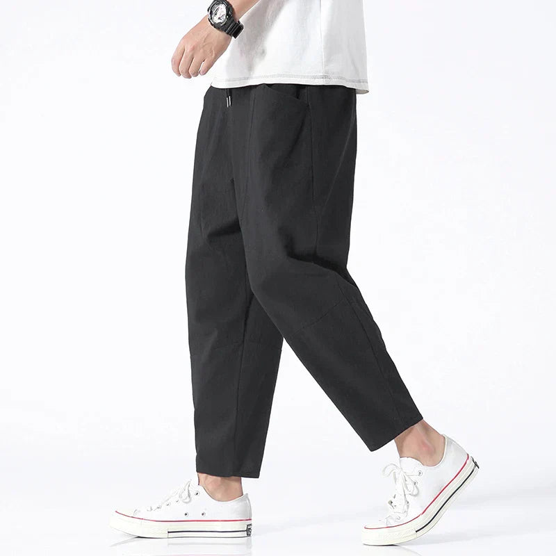 MARISELA — Linen Taper Trousers
