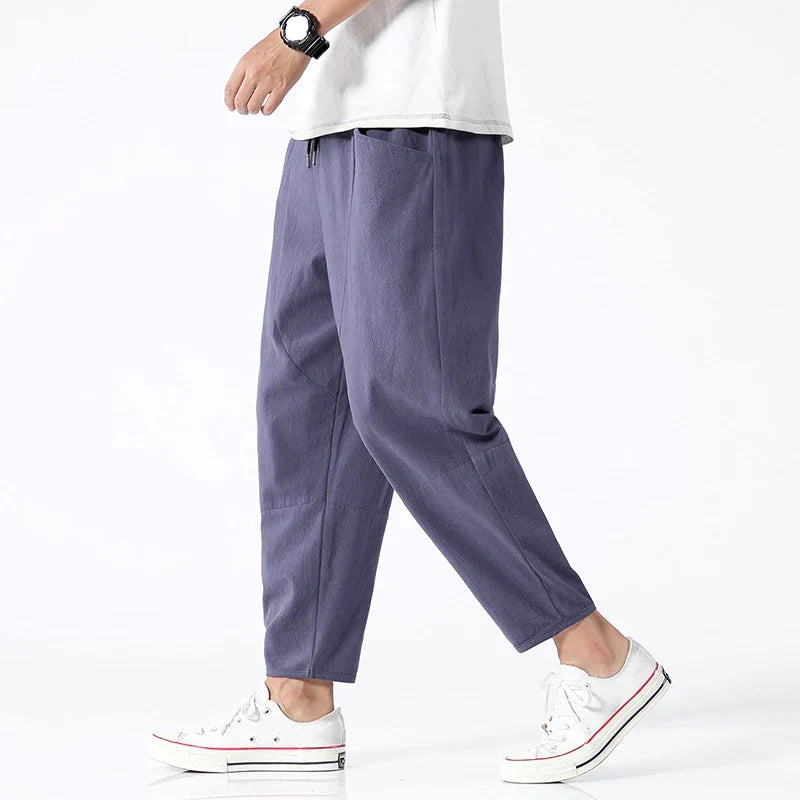 MARISELA — Linen Taper Trousers
