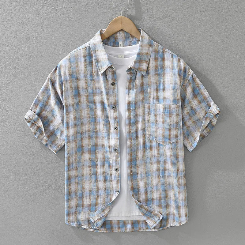 CALVIN COVE — Cotton Checkered Shirt