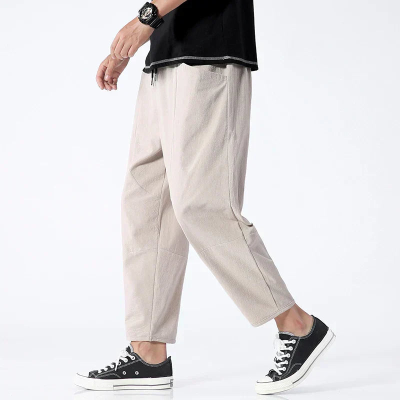 MARISELA — Linen Taper Trousers