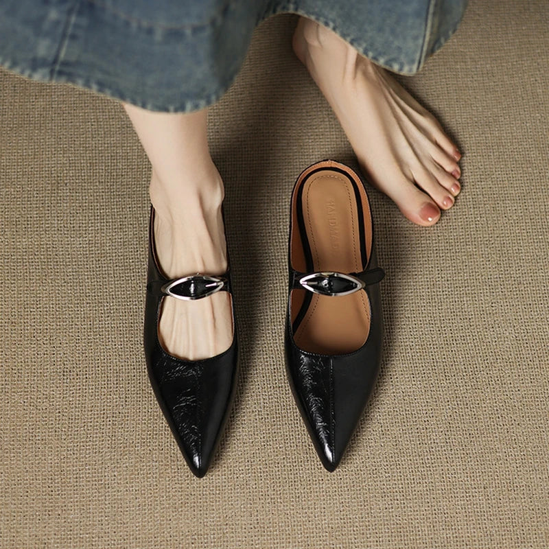 MARINELLE — Leather Mules