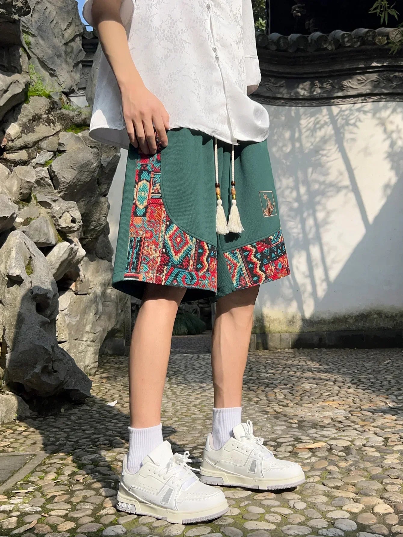 CERANO — Embroidered Resort Shorts