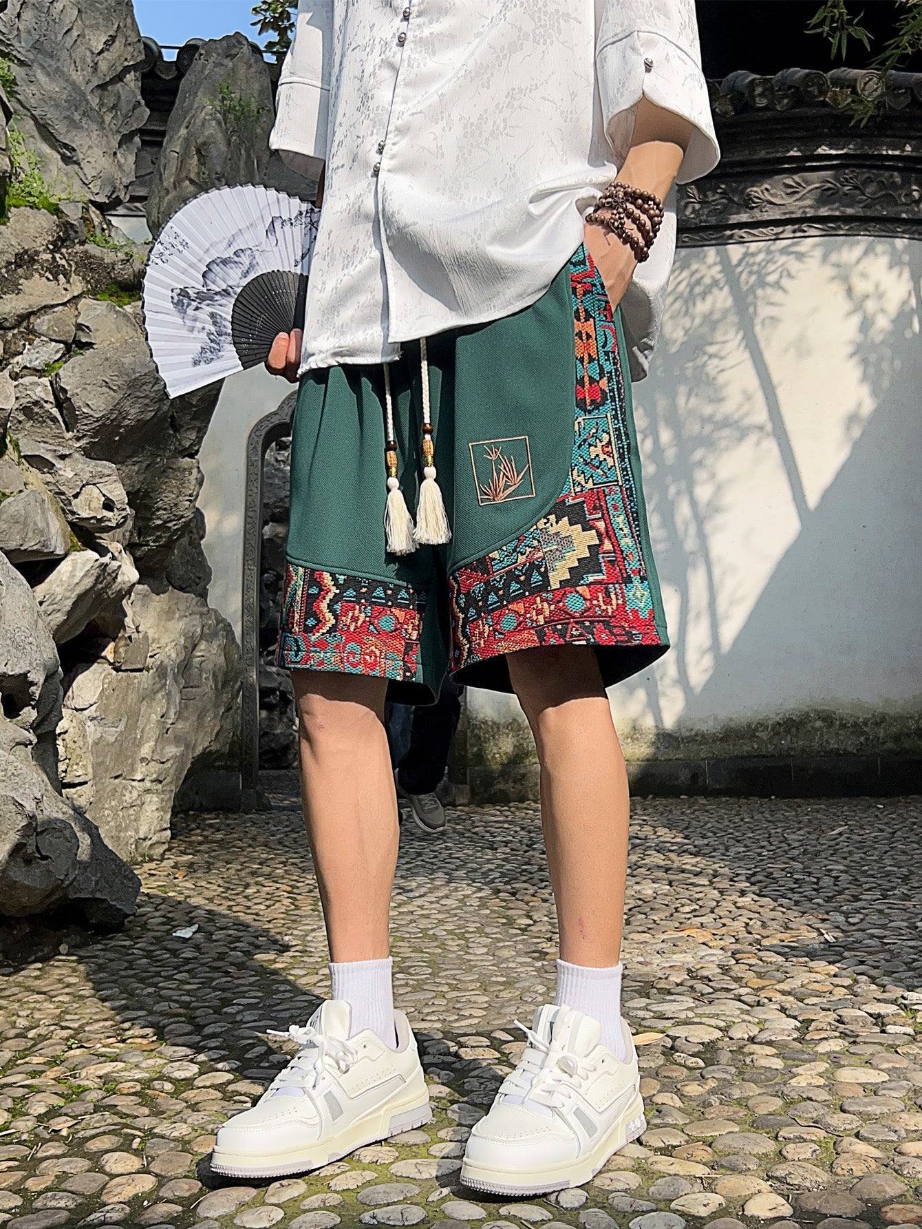 CERANO — Embroidered Resort Shorts