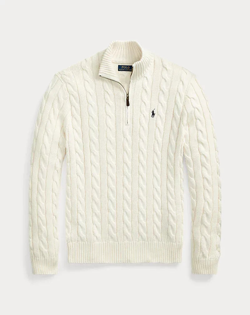 60% OFF | Polo RL Quarter Zip Sweater
