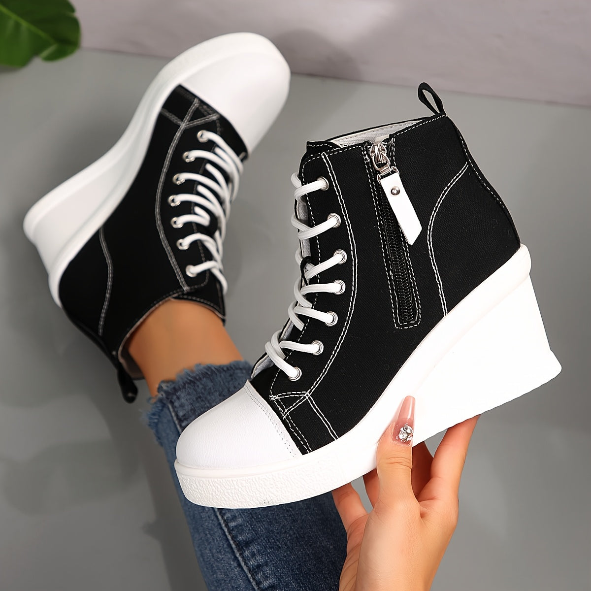 CERAWALK — Urban Wedge Sneakers